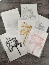 Pastel de acrilico feliz cumpleaños, decoración de pastel de cumpleaños, banderas para niños, adornos de pastel de fiesta, Baby Shower