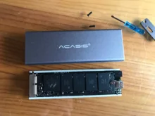 ACASIS USB3.0 carcasa NVME M.2 SSD cubierta externa para Apple SSD Flash para Pro/AIR2013/14/15/16/A1465/1466/1398/1502 GB SSD