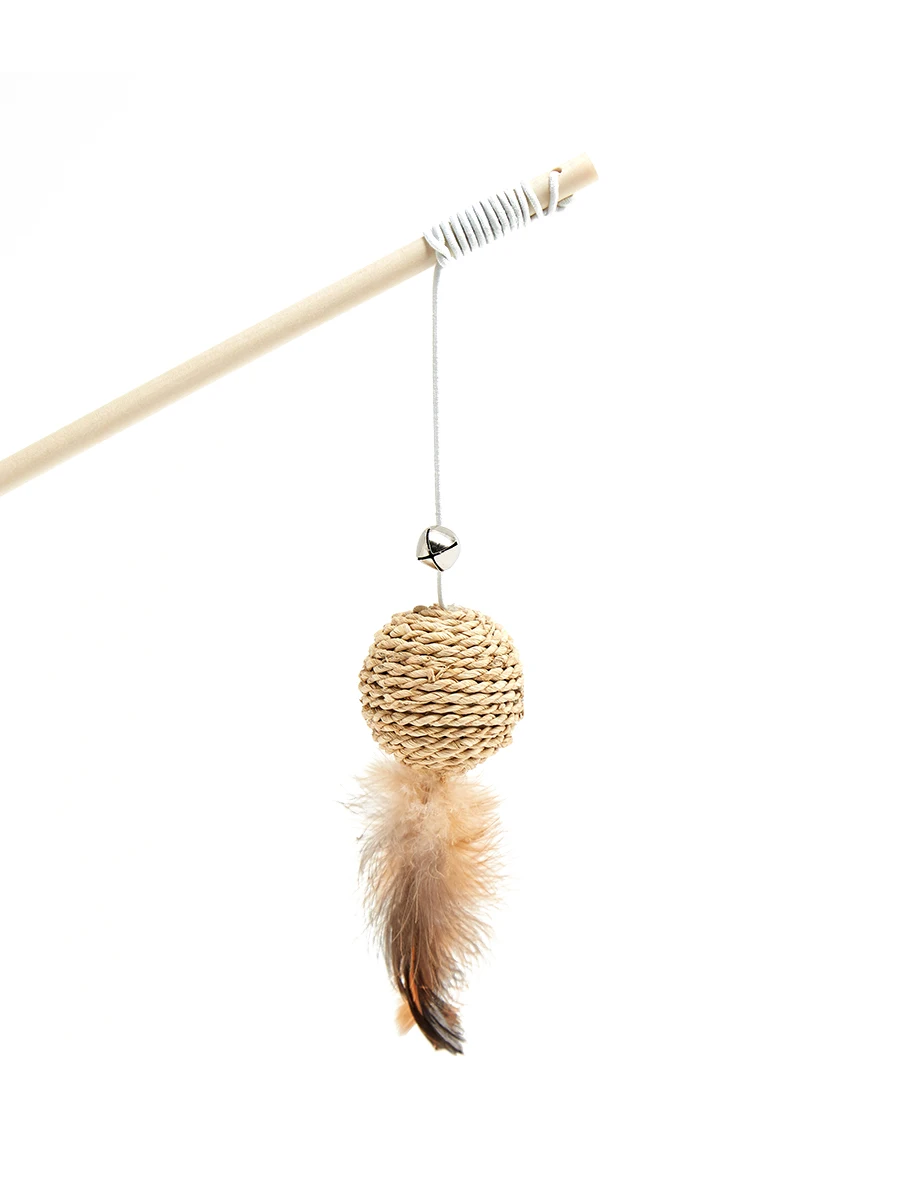 Cat Toy Wood Cat Teaser Wand with Small Bell Interactive Toy for Kitten Puppy String Toy
Cat Toy Wood Cat Teaser Wand with Small Bell Interactive Toy for Kitten Puppy String Toy