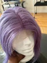 Fashion-Peluca de cabello humano con cierre frontal para mujer, pelo Remy Color rubio, Morado, rosa, prearrancado, barata, parte Bob corto, 180% T