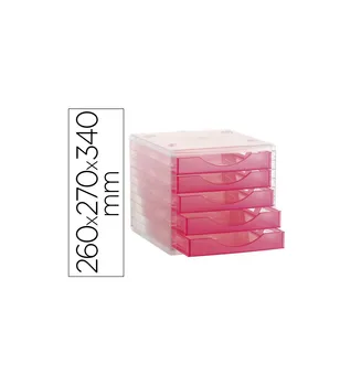 File table top drawers file 2000 stackable 5 drawers fuchsia translucent 260X270X340 MM
File table top drawers file 2000 stackable 5 drawers fuchsia translucent 260X270X340 MM
