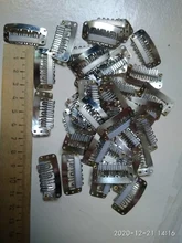 Alegría y belleza 40 unids/lote U rubia/marrón/Negro/plata/luz marrón Snap Clip para el cabello Peluca de extensión de 32mm