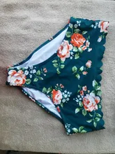 Two-Pieces Swimsuit Bikini-Sets Bathing-Suits Boho Cupshe Green FLORAL-HALTER High-Waist