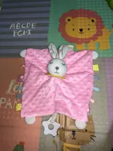 Toalla de apaciguamiento para bebé, Adorable manta de seguridad cuadrada suave, toallas de peluche de felpa, edredón, cojín para dormir, juguete para regalo