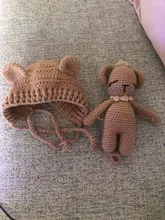 Accesorios de fotografía recién nacido ropa de bebé croché Niño Accesorios para niña ropa para niños pequeño oso traje infantil crotheted traje