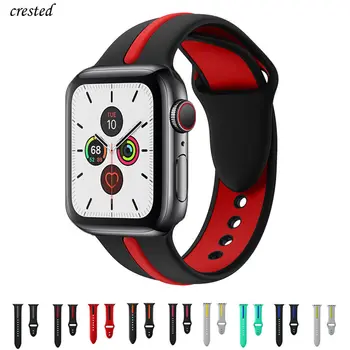 Silicone strap for Apple watch 5 band 44mm 40mm iWatch band 38mm 42mm Dual-color Stripe watchband bracelet Apple watch 4 3 2 1
Silicone strap for Apple watch 5 band 44mm 40mm iWatch band 38mm 42mm Dual-color Stripe watchband bracelet Apple watch 4 3 2 1