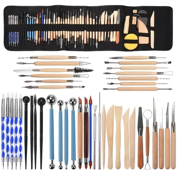 51pcs Clay Sculpting Tool Smoothing Wax Pottery Ceramic Tool Kit Polymer Shapers Carving Modeling DIY Tools Set with Carry Case
51pcs Clay Sculpting Tool Smoothing Wax Pottery Ceramic Tool Kit Polymer Shapers Carving Modeling DIY Tools Set with Carry Case