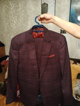 2020 DARO traje terno Slim Casual de moda red Blazer de ventilación laterales chaqueta y pantalón para boda fiesta DR8038