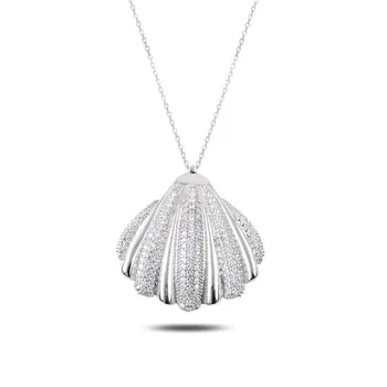 Angemiel 925 Silver Zircon Stone Mussel Shell Necklace-Rhodium Plated
Angemiel 925 Silver Zircon Stone Mussel Shell Necklace-Rhodium Plated