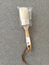 Pincel de tiza y cera para pintura, cerdas naturales redondas grandes 2 en 1, herramienta de pintura para muebles DIY, plantillas para decoración del hogar