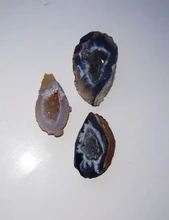 1Pc Natural ágata Geode de colección de minerales curativos piedras de cristal cuentas mitades para Diy colgante de joyería de las mujeres haciendo