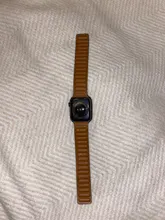 Correa de cuero para Apple watch, correa de 44mm, 40mm, 38mm, 42mm, 1:1, Original, con lazo magnético, iWatch seires 5 4 SE 6