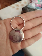 LLavero de regalo familiar personalizado, grabado de fotos, nombre, fecha de nacimiento, cadena de llave personalizada para recién nacidos y bebés