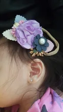 Balleenshiny de cinta para la cabeza con flor para bebé Super nailon suave bebé banda de pelo del bebé chica pelo accesorios para accesorios de fotografía