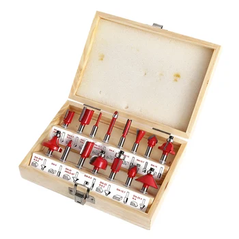 Hot Sale 15pcs/set Woodworking Milling Cutters Shank Carbide Router Bit For Wood Cutter Engraving Cutting Tools
Hot Sale 15pcs/set Woodworking Milling Cutters Shank Carbide Router Bit For Wood Cutter Engraving Cutting Tools
