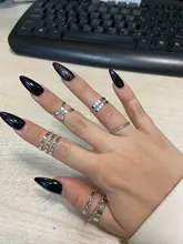 8 unids/set redondo de diseño Simple anillos de Color dorado Conjunto para las mujeres hecho a mano geometría dedo anillo de joyería femenina regalos