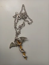 Collar brillante de moda, colgante de dragón luminoso que brilla en la oscuridad, envío directo