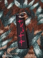 LLavero de latido del corazón para motorista, joyería bordada, motocicleta y coches, cadena de moda para amantes de los motociclistas