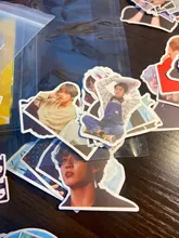 Pegatinas Kpop para ordenador portátil, equipaje, Maleta de motocicleta, monopatín, teléfono, PVC, 50 Uds.