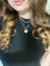 Collar Vintage multicapa con forma de moneda para mujer, Gargantilla, Color dorado y plateado, retrato de moda, cadena gruesa, joyería