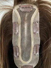 Ugeat-extensiones de pelo de corona para mujer, accesorios para el cabello de 2 pulgadas X 6 pulgadas, Color rubio resaltado #4/6/22