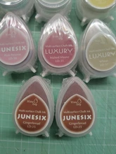 Juego de almohadillas de tinta de gota de agua para álbum de recortes, sellos de goma de aceite, almohadilla de tinta en forma de Kwaii, decoración de libros de boda, bricolaje