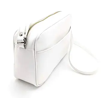 Handbag women leather 1ª quality, zipper closure, adjustable handle, 26,5x17x8,5 cm. Made in Spain. White Color 
Handbag women leather 1ª quality, zipper closure, adjustable handle, 26,5x17x8,5 cm. Made in Spain. White Color