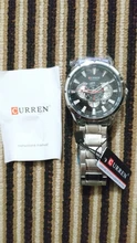 CURREN-Reloj de pulsera para hombre, cronógrafo resistente al agua, militar, de acero inoxidable, deportivo, 8363