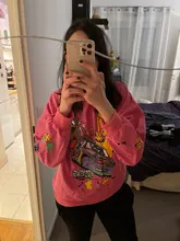 Sudadera con capucha Harajuku para mujer, ropa de calle de anime, moda de Otoño de estilo coreano, jerséis, camisetas de manga larga, ropa loca, 2021
