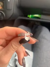 Letdiffery-Anillos personalizados con nombre de mariposa esmerilada para mujer, sortija de boda de acero inoxidable brillante de oro, anillo de joyería ajustable