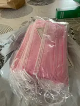 Mascarilla quirúrgica desechable con elásticos, máscara facial no tejida de 3 capas, transpirable, color rosa, azul, negro y blanco