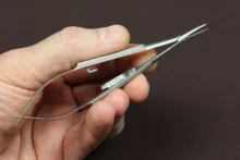 Agujas quirúrgicas para Castroviejo Dental, herramienta recta de 140mm para dentista