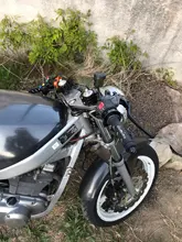 Manillar para motos Cafe Racer, manubrio para competición, clips-on ajustables, diámetro de 31/32/33/35/36/37/39/41/45/48/51mm