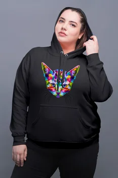 Angemiel Wear Colorful Cat Black Women Hooded Sweatshirt
Angemiel Wear Colorful Cat Black Women Hooded Sweatshirt