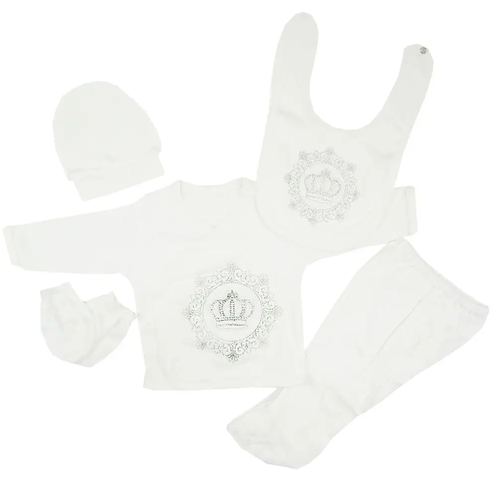 Newborn Infant Toddler Baby Boy and Girl Clothes Set 5pcs Four Season Winter Cotton Crystal Shirt, Pant, Bib, Hat, 0 - 3 Months
Newborn Infant Toddler Baby Boy and Girl Clothes Set 5pcs Four Season Winter Cotton Crystal Shirt, Pant, Bib, Hat, 0 - 3 Months