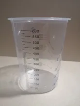 Taza de mezcla de pintura plástica de 10 Uds. Recipiente de mezclas de pintura de 600ml taza de calibración para mezclar con precisión pintura y líquido de alta calidad