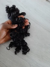 Code Calla-extensiones de pelo ondulado doble tie, rizadas y saltarinas, extensiones de cabello humano brasileño Remy, Color marrón oscuro Natural, rizado corto