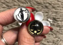 Gemelos de Mensajero de la justicia para hombres, mancuernas para puños de la camisa, regalos de alta calidad, novedad de 2019