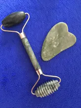 Cara Natural masajeador Guasha Jade rodillo raspador de herramientas de cuidado para la piel Facial de masaje Microniddle limpiador Facial cuidado de la piel