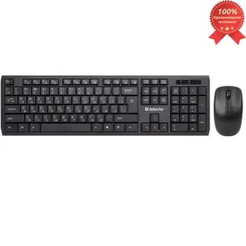 Set of wireless keyboard + mouse DEFENDER Harvard C-945 Nano B (black), 104+12 keys, mouse 3 buttons 800/1200/1600 dpi
Set of wireless keyboard + mouse DEFENDER Harvard C-945 Nano B (black), 104+12 keys, mouse 3 buttons 800/1200/1600 dpi