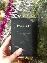 Travel-Id-Case Wallet Designer Passport-Cover Marble-Pattern Women Fashion 1PC PU