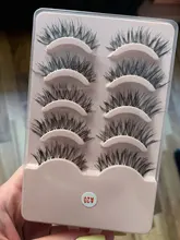 Pestañas postizas largas y gruesas, naturales, hechas a mano, pestañas postizas entrecruzadas, extensión de pestañas blandas, herramientas de maquillaje de belleza, 5 pares