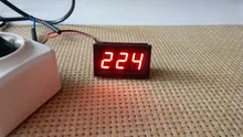 Voltímetro Digital LED CA 30-500V, 0,56 , medidor de voltaje, herramienta de instrumentos de voltios, 2 cables, pantalla roja, verde, azul, 110V, 220V, bricolaje, 0,56 pulgadas