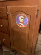 Minnie de Disney-relojes de proyección 3D para niños, figuras de anime de dibujos animados, con tapa, regalo para niñas