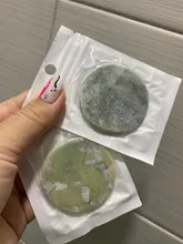 DeceMars-Soporte de paleta adhesiva, pegamento para extensión de pestañas, piedra redonda verde, 1 ud., herramienta de maquillaje
