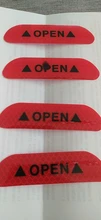 4 unids/set Puerta de coche pegatinas Universal de la seguridad advertencia Mark abierto alta reflectante cinta de la bici de la motocicleta pegatina para casco