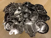 10/30/50 unids/pack de alambre de Metal-dibujo reflejan la luz Graffiti calcomanías para cuadernos de ordenador de monopatín del teléfono móvil