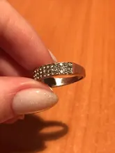 Anillos de boda de 3 filas de cristal transparente para Mujer, joyería de acero inoxidable con diamantes de imitación, para adolescentes