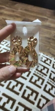 JIOFREE-pendientes de clip de Metal Estilo Vintage PUNK para mujer, aretes, Clips, Color dorado geométrico