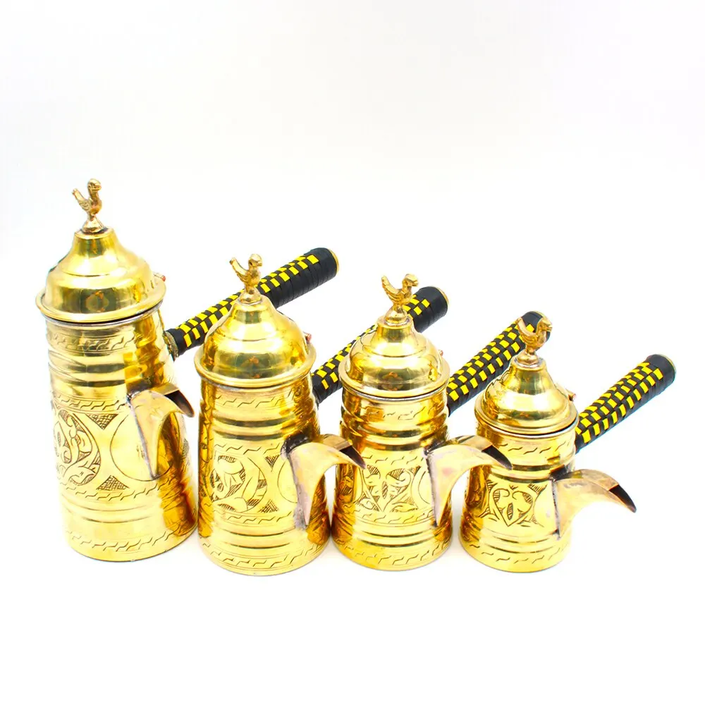 COOKING COFFEE DRINK WITH A WONDERFUL COLOR Copper Mırra coffee pot set 4 yellow color authentic design handcraft.
COOKING COFFEE DRINK WITH A WONDERFUL COLOR Copper Mırra coffee pot set 4 yellow color authentic design handcraft.
